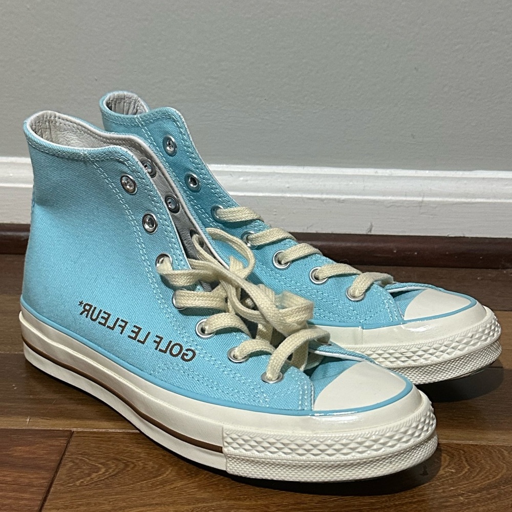 Golf Le Fleur x Converse Chuck 70 High 'Gulf Stream' light blue and brown